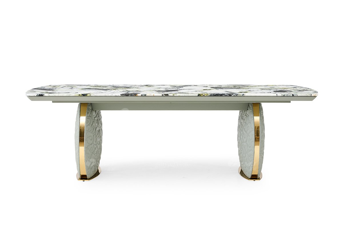 意式輕奢家具高端別墅會所大宅家用時尚奢華大理石2.2米長餐臺