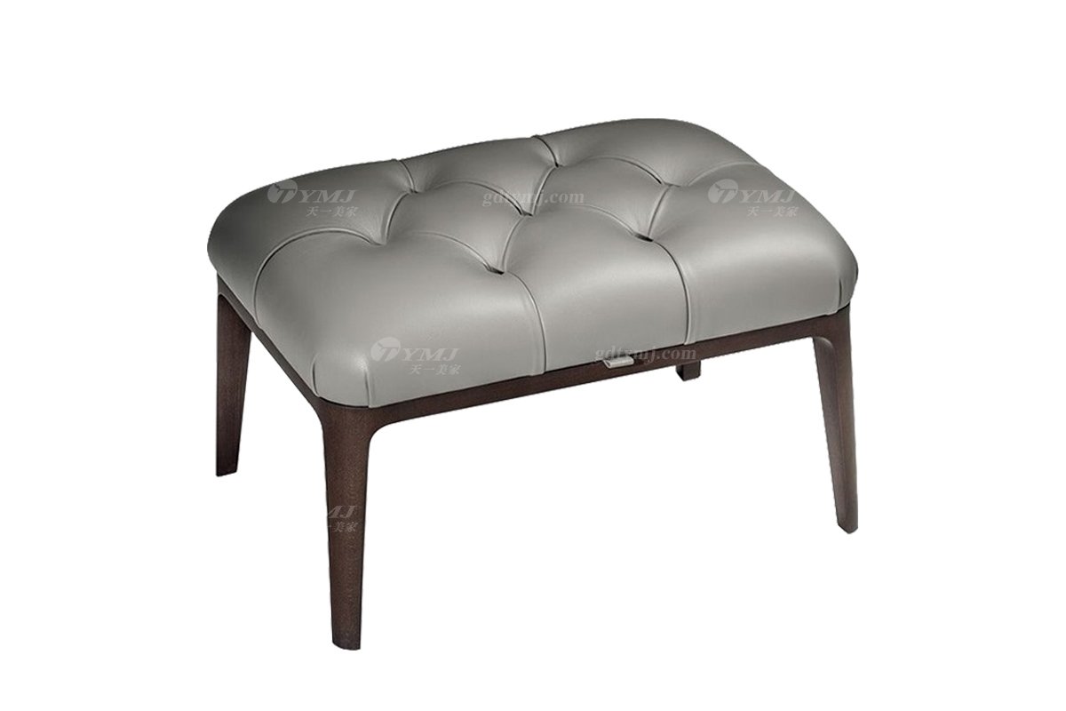 意式雅奢風(fēng)格家具高端別墅會(huì)所家具真皮舒適休閑椅腳踏LC2206腳踏