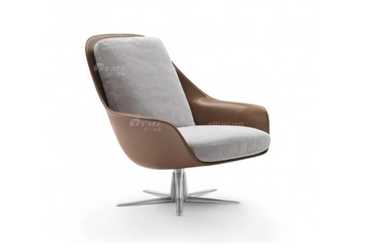 意式雅奢風(fēng)格家具高端別墅會(huì)所家具真皮時(shí)尚休閑椅