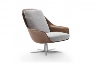 意式雅奢風(fēng)格家具高端別墅會(huì)所家具真皮時(shí)尚休閑椅