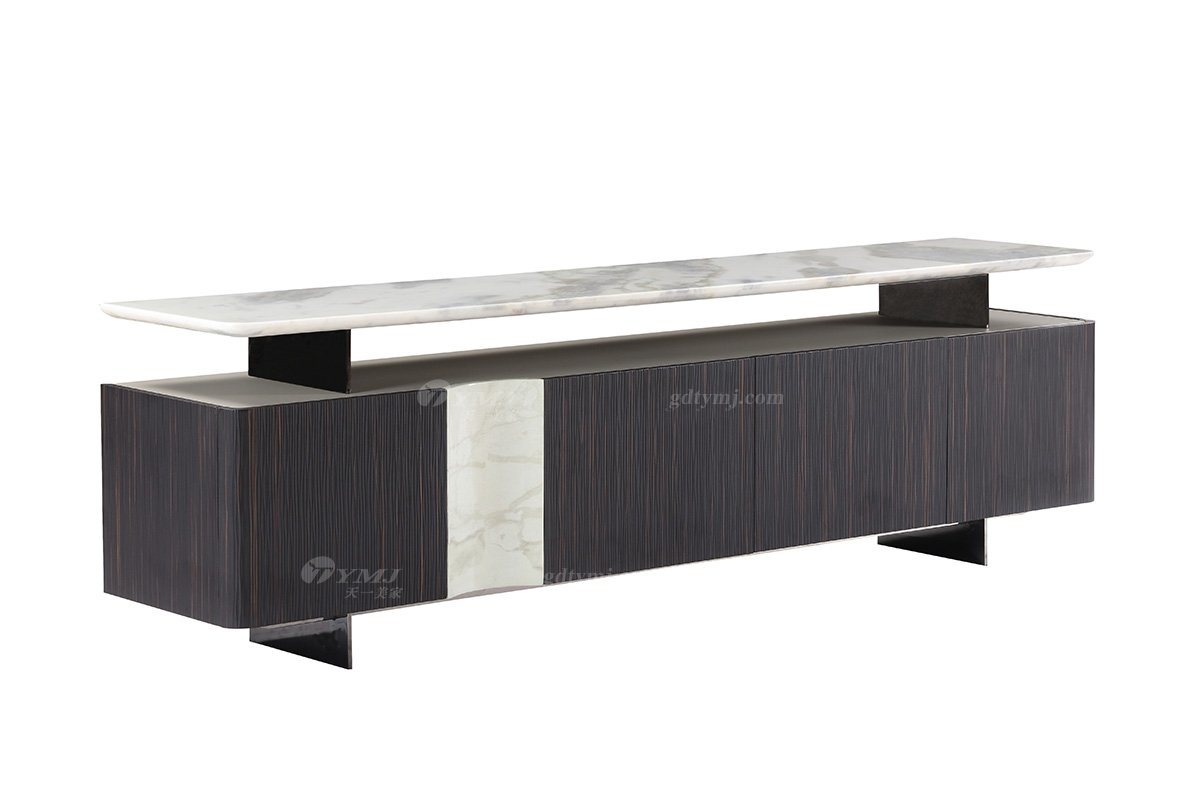 意式雅奢風(fēng)格家具高端別墅會(huì)所家具簡(jiǎn)約實(shí)木+五金底電視柜LH2202電視柜1