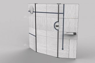 意式雅奢風格家具高端別墅會所家具時尚簡約實木屏風