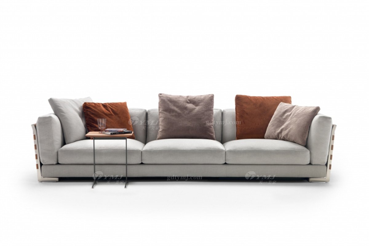 意式雅奢風(fēng)格家具高端別墅會(huì)所家具大氣舒適家用三位沙發(fā)