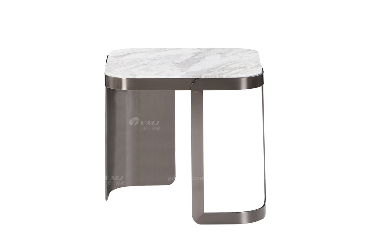  意式雅奢風(fēng)格家具高端別墅會(huì)所家具簡(jiǎn)約高級(jí)天然大理石方角幾LT2228方幾1