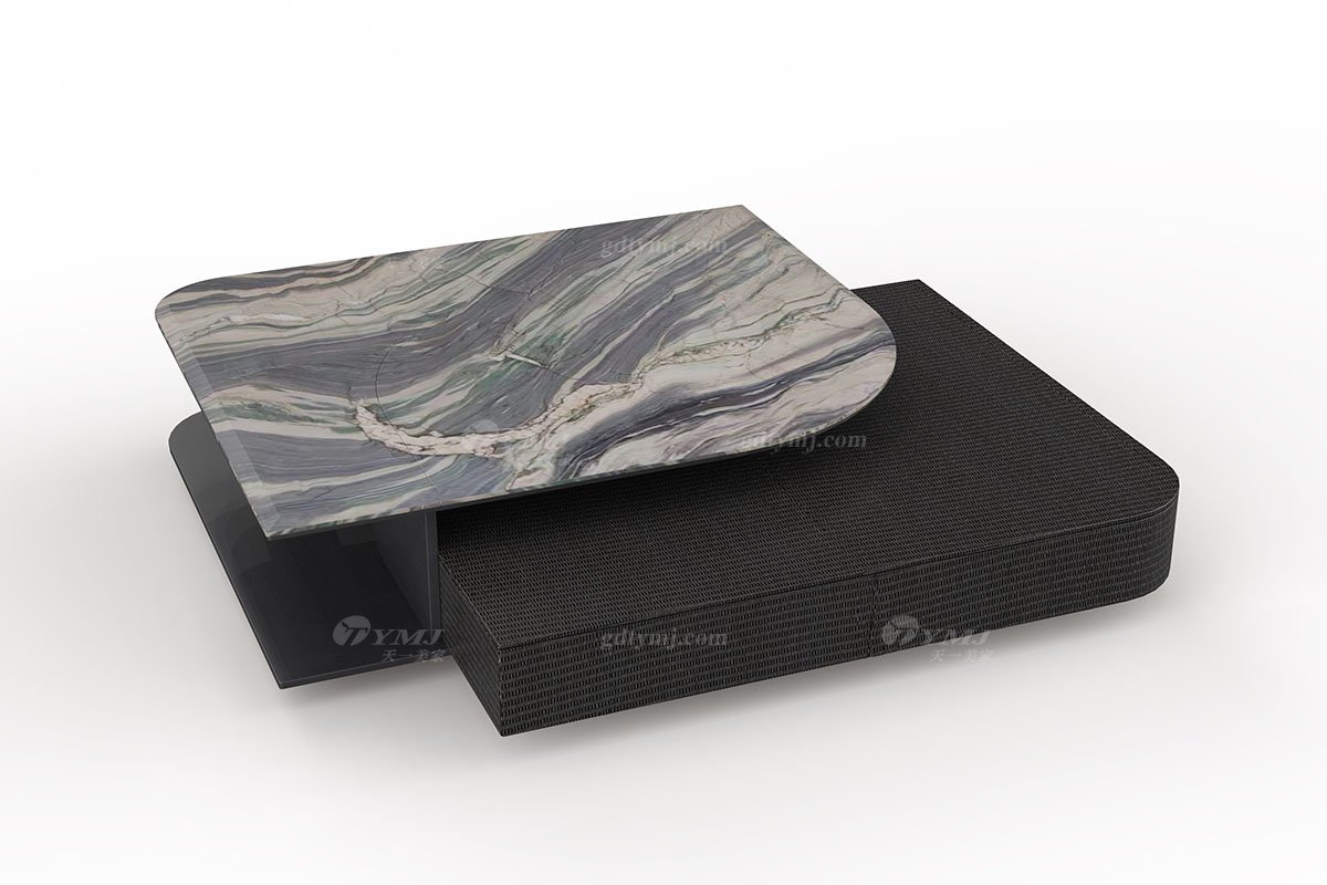  意式雅奢風(fēng)格家具高端別墅會(huì)所家具簡(jiǎn)約實(shí)木+天然大理石茶幾