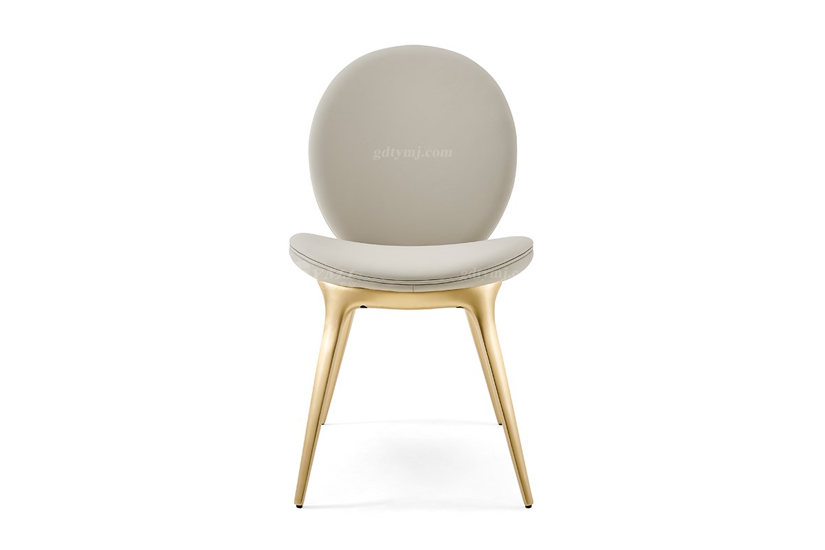 意式輕奢家具高端別墅會所大宅家用時尚奢華不銹鋼金屬餐椅